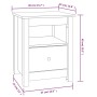 Mesitas de noche 2 uds madera de pino marrón miel 40x35x49 cm de vidaXL, Mesitas de noche - Ref: Foro24-813716, Precio: 71,51...