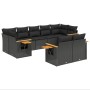 Set de sofás de jardín 8 piezas y cojines ratán sintético negro de , Conjuntos de jardín - Ref: Foro24-3259528, Precio: 650,5...