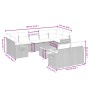 Set de sofás de jardín 10 pzas con cojines ratán sintético gris de , Conjuntos de jardín - Ref: Foro24-3259540, Precio: 625,4...
