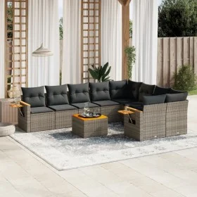 Set de sofás de jardín 10 pzas con cojines ratán sintético gris de , Conjuntos de jardín - Ref: Foro24-3259554, Precio: 615,8...