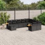 Set de sofás de jardín 10 pzas cojines ratán sintético negro de , Conjuntos de jardín - Ref: Foro24-3259556, Precio: 682,50 €...