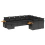 Set de sofás de jardín 10 pzas cojines ratán sintético negro de , Conjuntos de jardín - Ref: Foro24-3259556, Precio: 682,50 €...