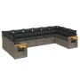 Set de sofás de jardín 10 pzas con cojines ratán sintético gris de , Conjuntos de jardín - Ref: Foro24-3259568, Precio: 608,5...