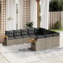 Set de sofás de jardín 10 pzas con cojines ratán sintético gris de , Conjuntos de jardín - Ref: Foro24-3259582, Precio: 608,5...