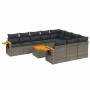 Set de sofás de jardín 11 pzas y cojines ratán sintético gris de , Conjuntos de jardín - Ref: Foro24-3259589, Precio: 648,51 ...