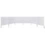 Paravientos de playa de 6 paneles tela blanco arena 800x120cm de vidaXL, Sombrillas - Ref: Foro24-47174, Precio: 59,96 €, Des...