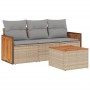 Juego de sofás jardín con cojines 4 pzas ratán sintético beige de , Conjuntos de jardín - Ref: Foro24-3259847, Precio: 255,02...
