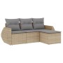 Juego de sofás jardín con cojines 4 pzas ratán sintético beige de , Conjuntos de jardín - Ref: Foro24-3253606, Precio: 287,90...