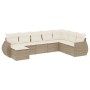 Juego de sofás de jardín con cojines beige 8 pzas ratán PE de , Conjuntos de jardín - Ref: Foro24-3254095, Precio: 568,47 €, ...