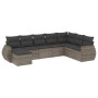 Set de sofás de jardín 8 pzas y cojines ratán sintético gris de , Conjuntos de jardín - Ref: Foro24-3254097, Precio: 520,55 €...