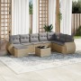 Set de sofás de jardín 9 pzas con cojines ratán sintético beige de , Conjuntos de jardín - Ref: Foro24-3254106, Precio: 576,6...