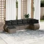 7-teiliges Gartensofa-Set mit grauen PE-Rattan-Kissen von , Gartensets - Ref: Foro24-3254017, Preis: 449,90 €, Rabatt: %