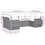 Set de sofás de jardín 7 piezas con cojines ratán PE gris de , Conjuntos de jardín - Ref: Foro24-3254127, Precio: 457,28 €, D...