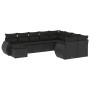Set de sofás de jardín 10 pzas cojines ratán sintético negro de , Conjuntos de jardín - Ref: Foro24-3254192, Precio: 657,68 €...
