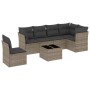 Set de sofás de jardín 7 piezas con cojines ratán PE gris de , Conjuntos de jardín - Ref: Foro24-3217710, Precio: 404,64 €, D...