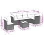 Set de sofás de jardín 7 piezas con cojines ratán PE gris de , Conjuntos de jardín - Ref: Foro24-3217710, Precio: 404,64 €, D...
