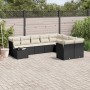 Set de sofás de jardín 10 pzas cojines ratán sintético negro de , Conjuntos de jardín - Ref: Foro24-3218186, Precio: 546,52 €...