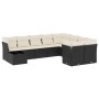 Set de sofás de jardín 10 pzas cojines ratán sintético negro de , Conjuntos de jardín - Ref: Foro24-3218186, Precio: 546,52 €...