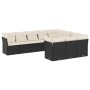 Set de sofás de jardín 10 pzas cojines ratán sintético negro de , Conjuntos de jardín - Ref: Foro24-3218216, Precio: 546,98 €...