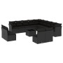 Set sofás de jardín 14 pzas con cojines ratán sintético negro de , Conjuntos de jardín - Ref: Foro24-3218495, Precio: 880,32 ...