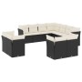 Set de sofás de jardín 11 pzas y cojines ratán sintético negro de , Conjuntos de jardín - Ref: Foro24-3218506, Precio: 649,72...