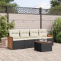 Set de muebles de jardín 5 pzas y cojines ratán sintético negro de , Conjuntos de jardín - Ref: Foro24-3227456, Precio: 279,8...