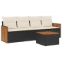 Set de muebles de jardín 5 pzas y cojines ratán sintético negro de , Conjuntos de jardín - Ref: Foro24-3227456, Precio: 279,8...