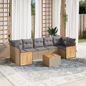 Juego de sofás de jardín con cojines beige 8 pzas ratán PE de , Conjuntos de jardín - Ref: Foro24-3227494, Precio: 501,00 €, ...