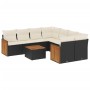 Set de sofás de jardín 8 piezas y cojines ratán sintético negro de , Conjuntos de jardín - Ref: Foro24-3227505, Precio: 494,9...
