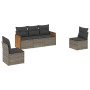 Juego de sofás jardín con cojines 5 pzas ratán sintético gris de , Conjuntos de jardín - Ref: Foro24-3227530, Precio: 297,79 ...
