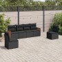 Set de sofás de jardín 6 piezas y cojines ratán sintético negro de , Conjuntos de jardín - Ref: Foro24-3227539, Precio: 367,8...
