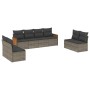 Set de sofás de jardín 8 pzas y cojines ratán sintético gris de , Conjuntos de jardín - Ref: Foro24-3227572, Precio: 457,94 €...