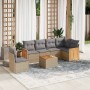 Set sofás de jardín 7 piezas y cojines ratán sintético beige de , Conjuntos de jardín - Ref: Foro24-3227704, Precio: 426,89 €...