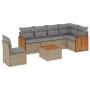 Set sofás de jardín 7 piezas y cojines ratán sintético beige de , Conjuntos de jardín - Ref: Foro24-3227704, Precio: 426,89 €...
