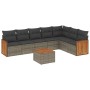 Set de sofás de jardín 8 pzas y cojines ratán sintético gris de , Conjuntos de jardín - Ref: Foro24-3227719, Precio: 475,37 €...