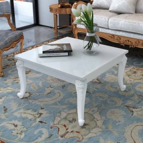 Mesa de centro blanco brillante 80x80x42 cm en Mesas de centro | Comprar online en Foru.es