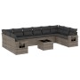 Set de sofás de jardín 11 pzas y cojines ratán sintético gris de , Conjuntos de jardín - Ref: Foro24-3220679, Precio: 648,51 ...