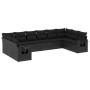 Set de sofás de jardín 10 pzas cojines ratán sintético negro de , Conjuntos de jardín - Ref: Foro24-3220664, Precio: 639,97 €...