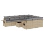 Set de sofás de jardín 11pzas con cojines ratán sintético beige de , Conjuntos de jardín - Ref: Foro24-3220698, Precio: 689,3...