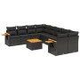 Set de sofás de jardín 8 piezas y cojines ratán sintético negro de , Conjuntos de jardín - Ref: Foro24-3226664, Precio: 569,6...