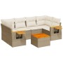 Set sofás de jardín 7 piezas y cojines ratán sintético beige de , Conjuntos de jardín - Ref: Foro24-3226639, Precio: 509,69 €...