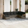 Set de sofás de jardín 8 pzas y cojines ratán sintético gris de , Conjuntos de jardín - Ref: Foro24-3227089, Precio: 481,75 €...