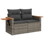 Set de sofás de jardín 8 pzas y cojines ratán sintético gris de , Conjuntos de jardín - Ref: Foro24-3227089, Precio: 481,75 €...