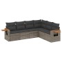 Set de muebles de jardín 6 pzas y cojines ratán sintético gris de , Conjuntos de jardín - Ref: Foro24-3226844, Precio: 380,93...