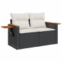 Set de sofás de jardín con cojines 3 pzas ratán sintético negro de , Conjuntos de jardín - Ref: Foro24-3226595, Precio: 213,4...