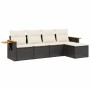 Set de muebles de jardín 5 pzas y cojines ratán sintético negro de , Conjuntos de jardín - Ref: Foro24-3226756, Precio: 294,0...