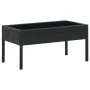 Mesa de jardín ratán sintético negro 75x40x37 cm de vidaXL, Mesas de jardín - Ref: Foro24-45904, Precio: 77,45 €, Descuento: %