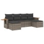 Set de muebles de jardín 6 pzas y cojines ratán sintético gris de , Conjuntos de jardín - Ref: Foro24-3227061, Precio: 335,74...