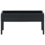 Mesa de jardín ratán sintético negro 75x40x37 cm de vidaXL, Mesas de jardín - Ref: Foro24-45904, Precio: 79,44 €, Descuento: %