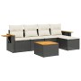 Set de sofás de jardín 6 piezas y cojines ratán sintético negro de , Conjuntos de jardín - Ref: Foro24-3226763, Precio: 334,2...